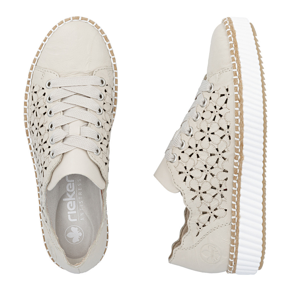 detail Dámské polobotky RIEKER M2902-60 béžová S6