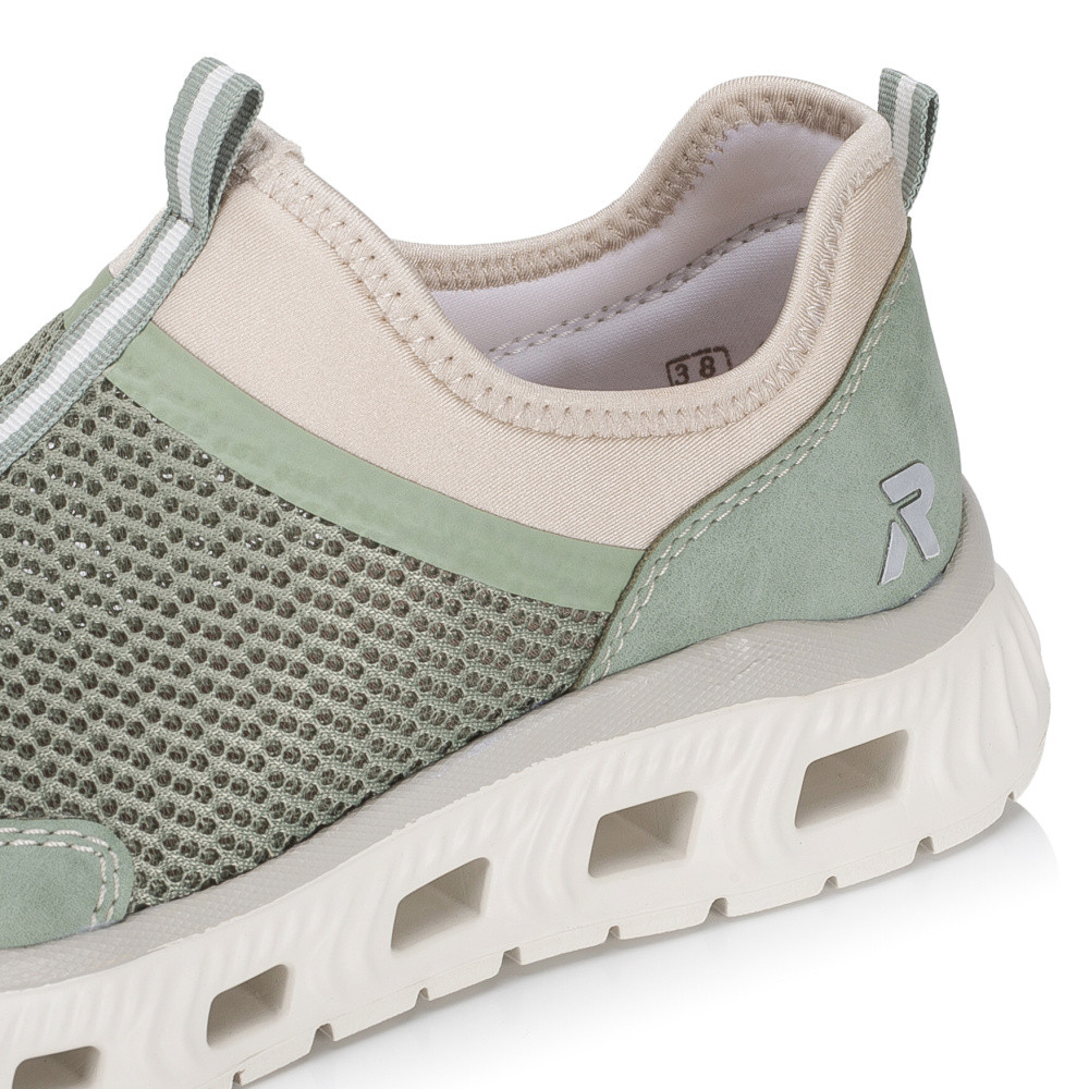 detail Dámské tenisky RIEKER M6077-52 zelená S6