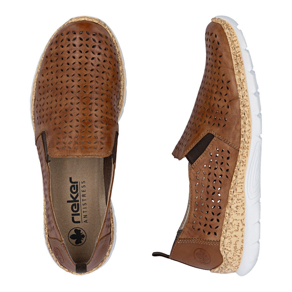 detail Dámské mokasíny RIEKER N4251-22 hnědá S6
