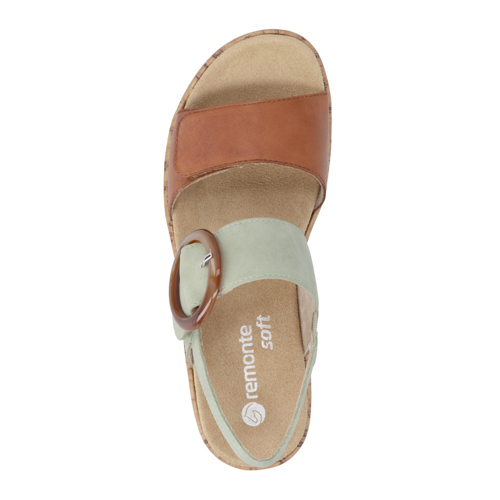 detail Dámské sandály REMONTE R6853-24 hnědá S6