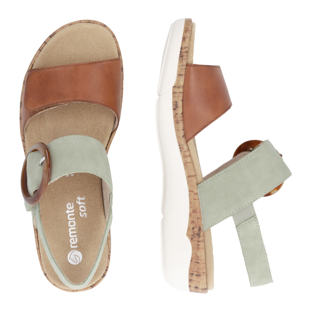 detail Dámské sandály REMONTE R6853-24 hnědá S6