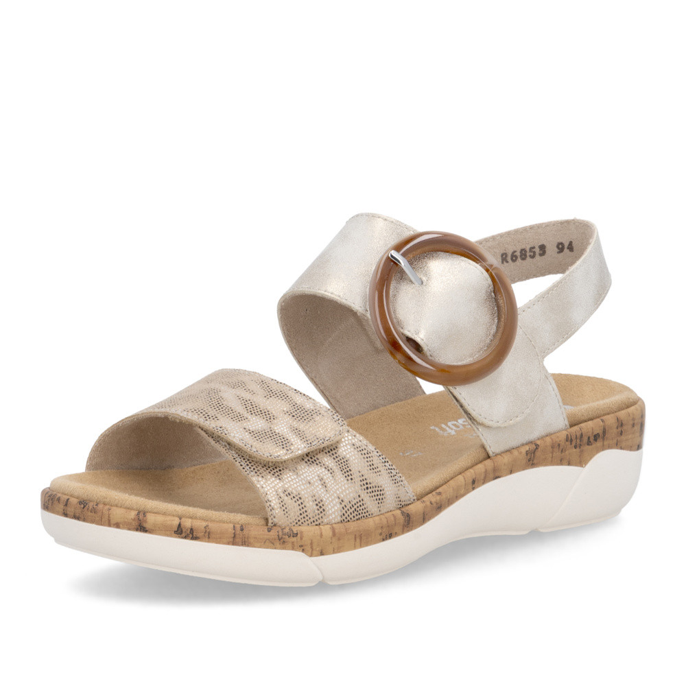 detail Dámské sandály REMONTE R6853-94 zlatá S6