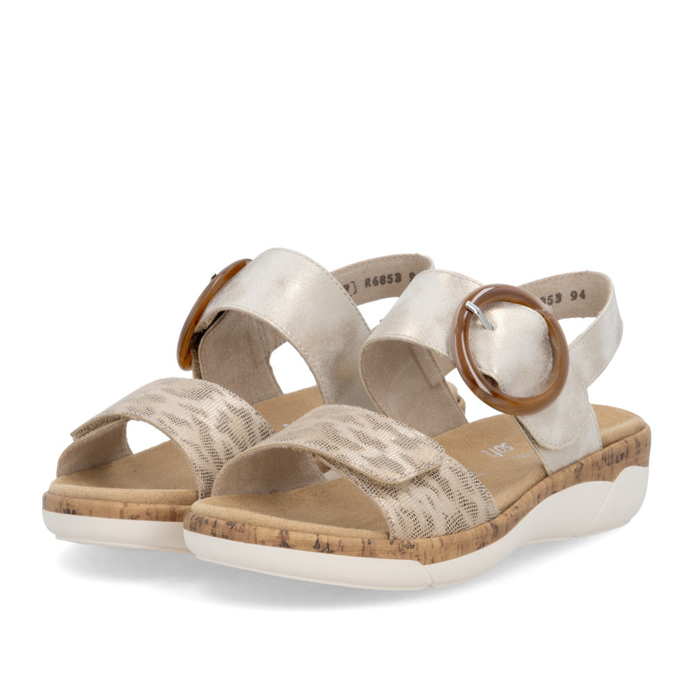 detail Dámské sandály REMONTE R6853-94 zlatá S6