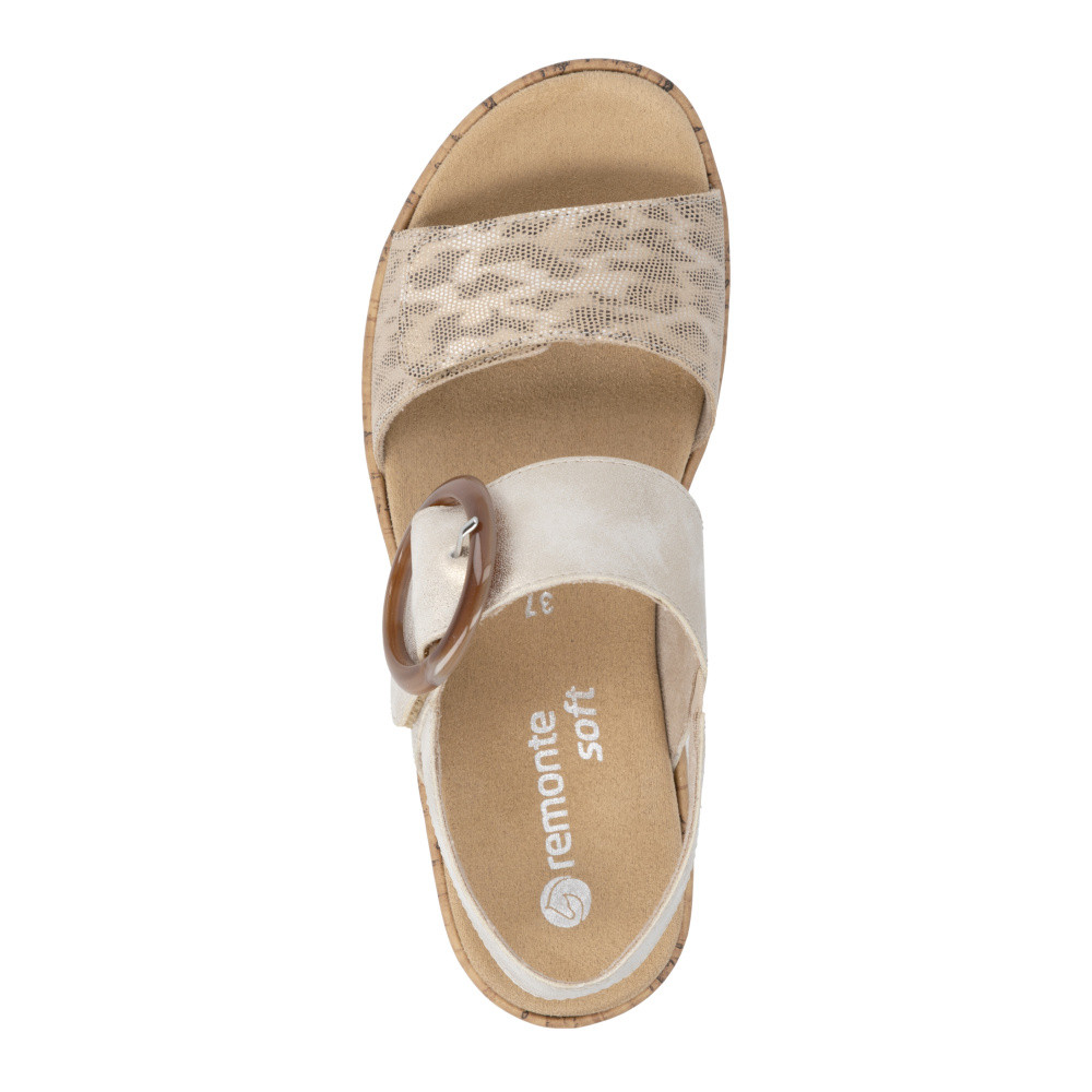 detail Dámské sandály REMONTE R6853-94 zlatá S6