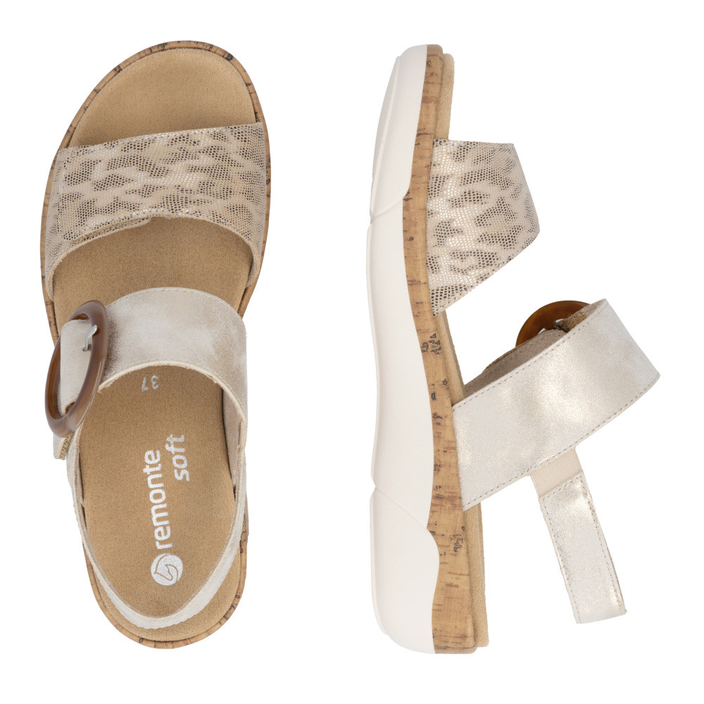 detail Dámské sandály REMONTE R6853-94 zlatá S6