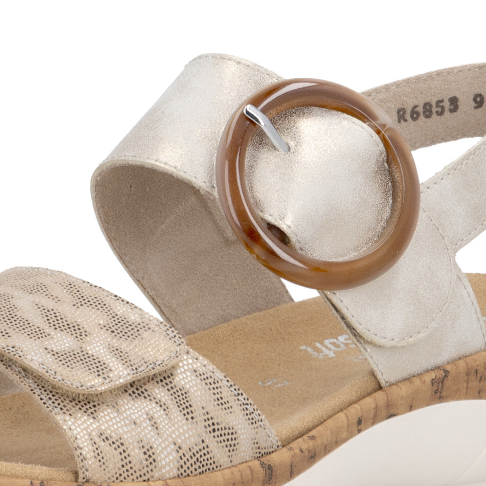 detail Dámské sandály REMONTE R6853-94 zlatá S6