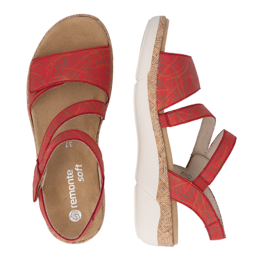 detail Dámské sandály REMONTE R6860-33 červená S6
