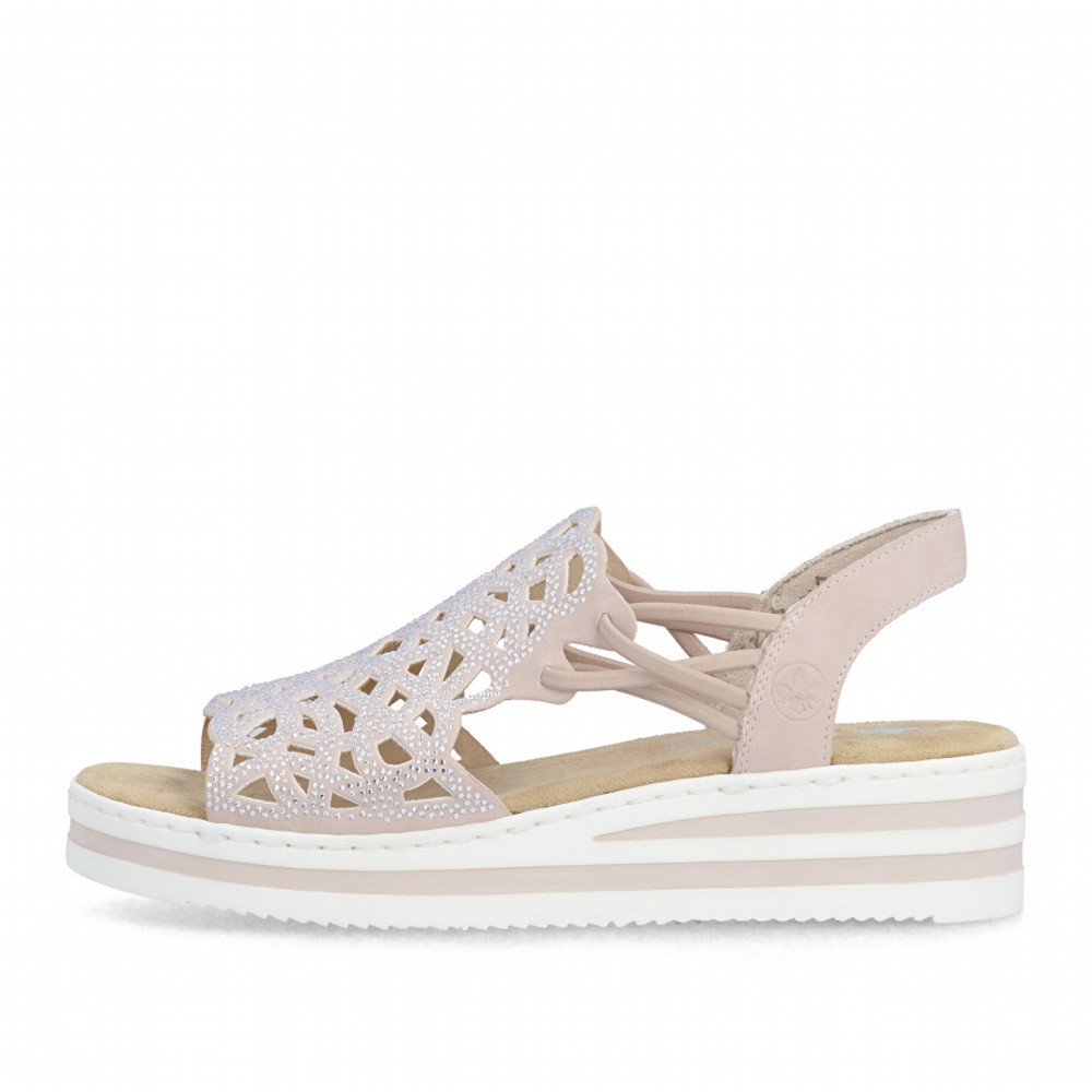 detail Dámské sandály RIEKER V0241-31 růžová S6