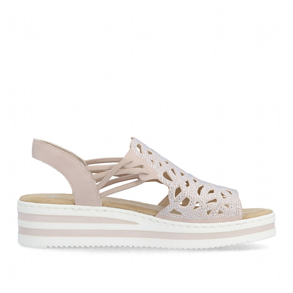 detail Dámské sandály RIEKER V0241-31 růžová S6