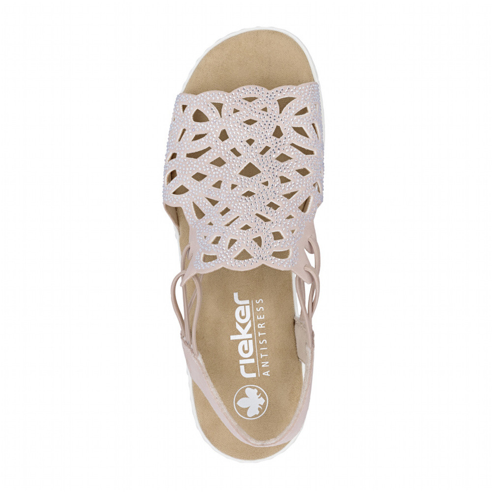 detail Dámské sandály RIEKER V0241-31 růžová S6