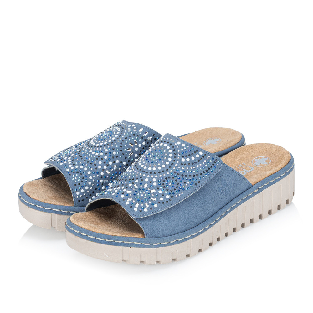 detail Dámské nazouváky RIEKER V1395-14 modrá S6