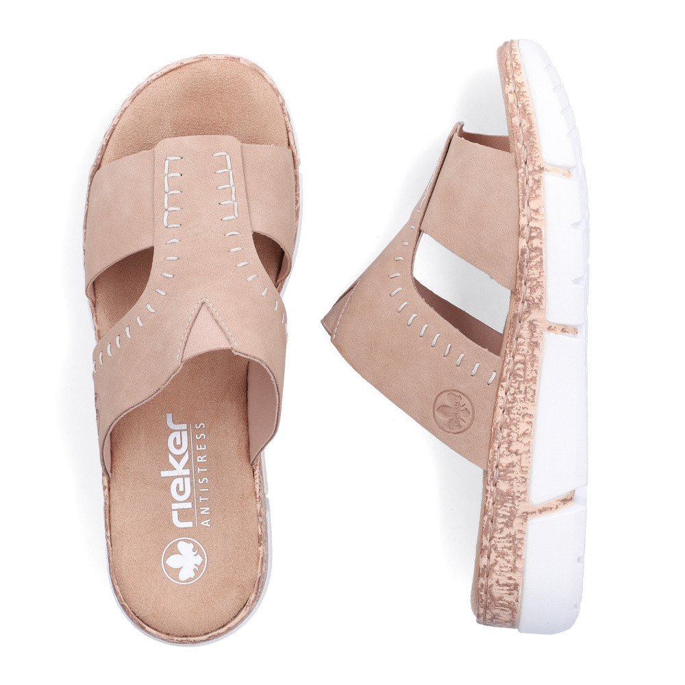 detail Dámske šľapky RIEKER V2375-60 béžová S6