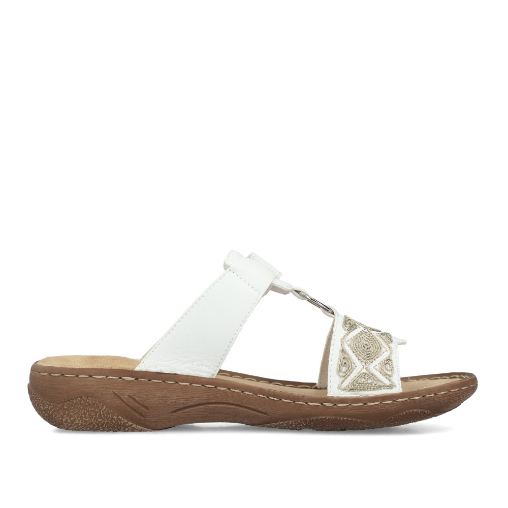 detail Dámské nazouváky RIEKER V2864-80 bílá S6