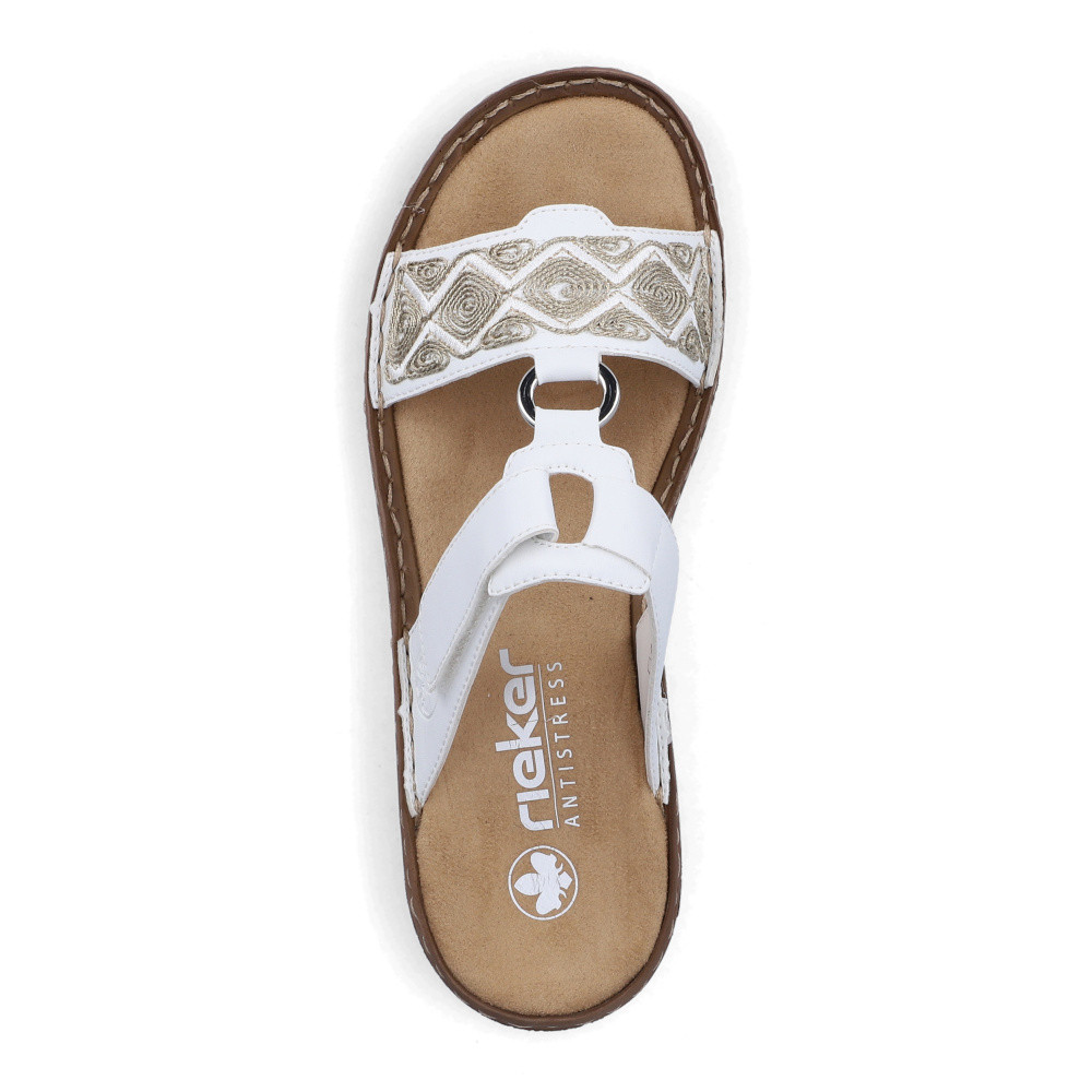 detail Dámské nazouváky RIEKER V2864-80 bílá S6