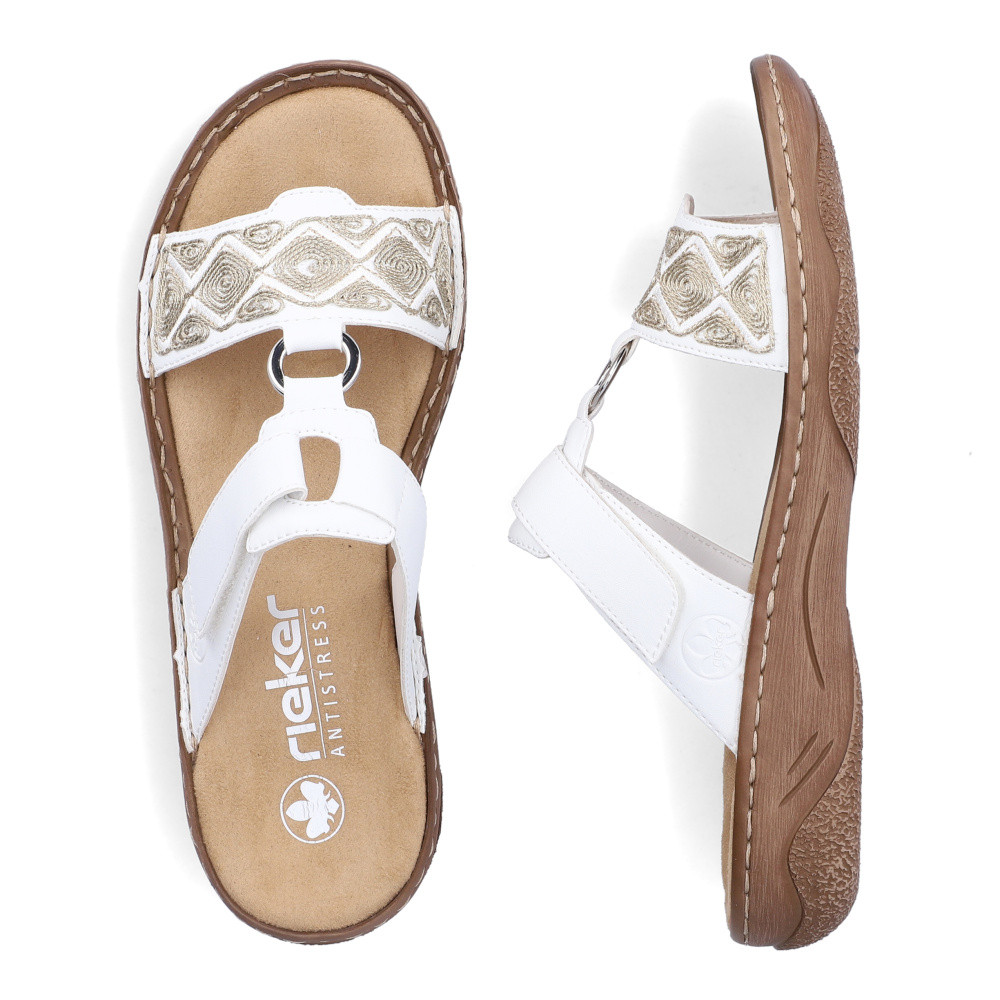 detail Dámské nazouváky RIEKER V2864-80 bílá S6