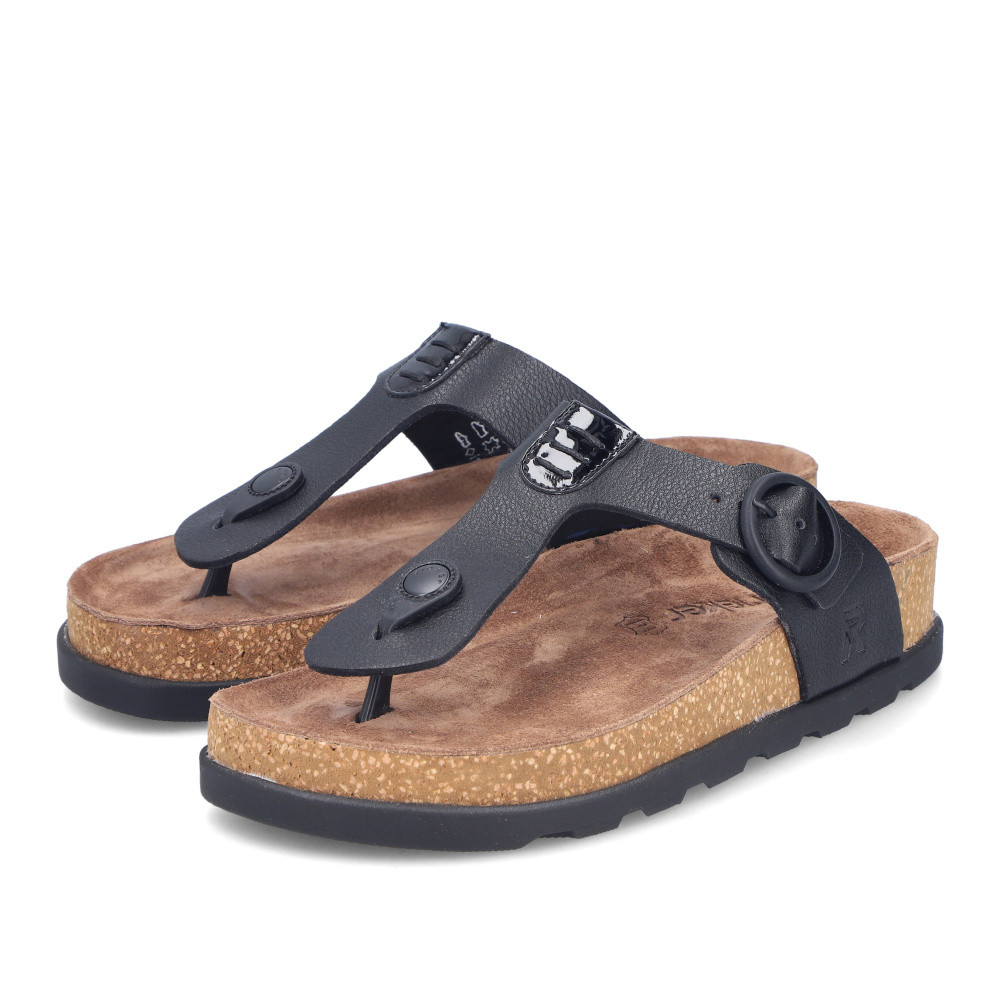 detail Dámské žabky RIEKER V3150-00 černá S6