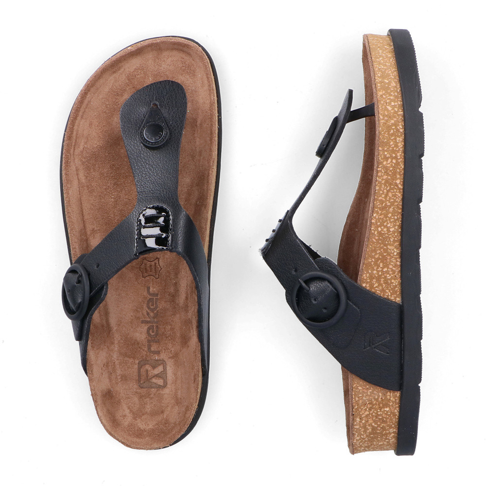 detail Dámské žabky RIEKER V3150-00 černá S6