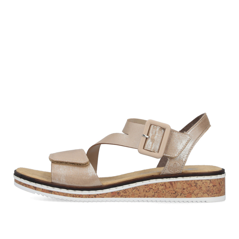 detail Dámské sandály RIEKER V3660-61 béžová S6