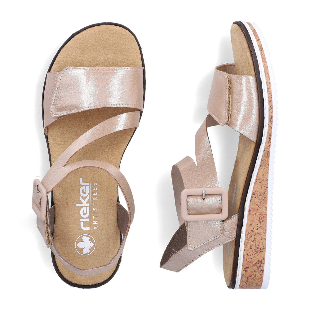 detail Dámské sandály RIEKER V3660-61 béžová S6