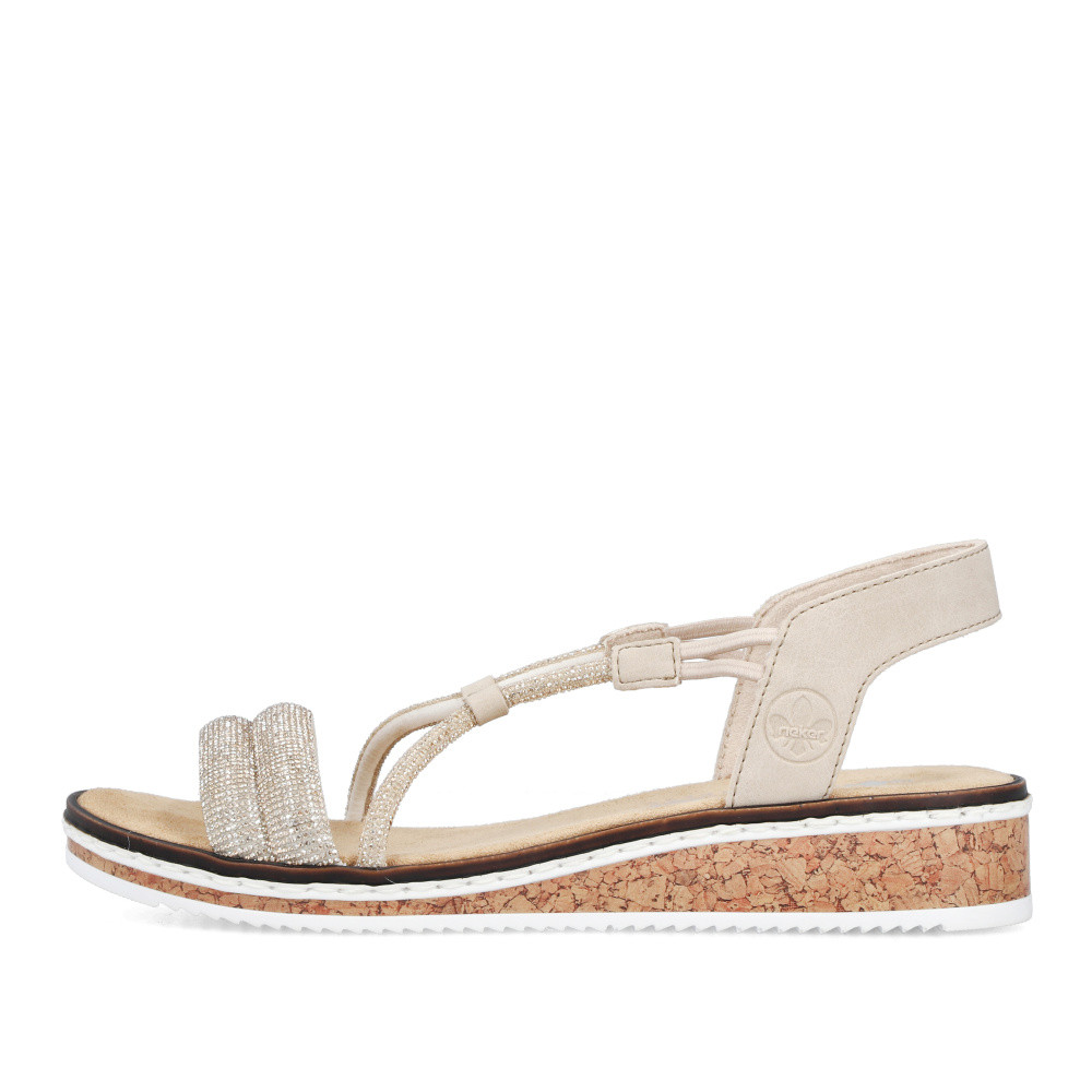 detail Dámské sandály RIEKER V3671-62 béžová S6