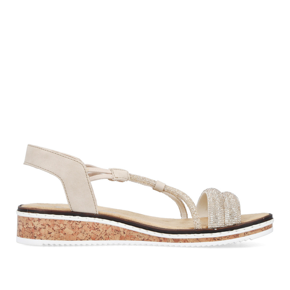 detail Dámské sandály RIEKER V3671-62 béžová S6