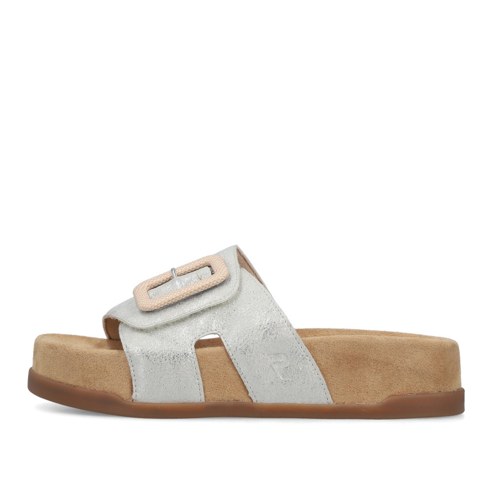 detail Dámské nazouváky RIEKER V4053-40 stříbrná S6