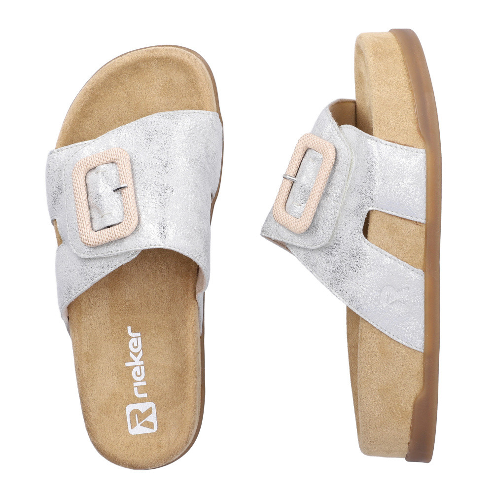 detail Dámské nazouváky RIEKER V4053-40 stříbrná S6