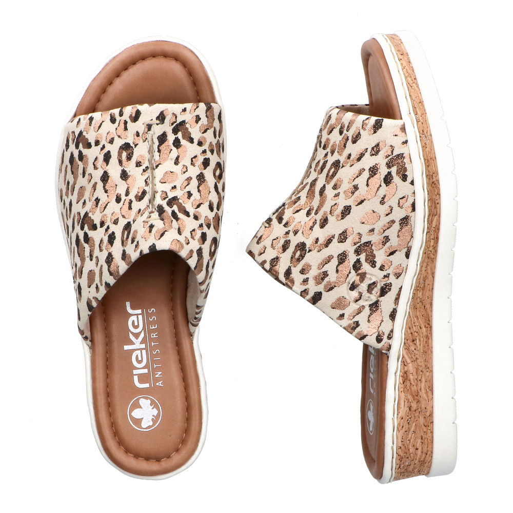 detail Dámské nazouváky RIEKER V4188-60 béžová S6