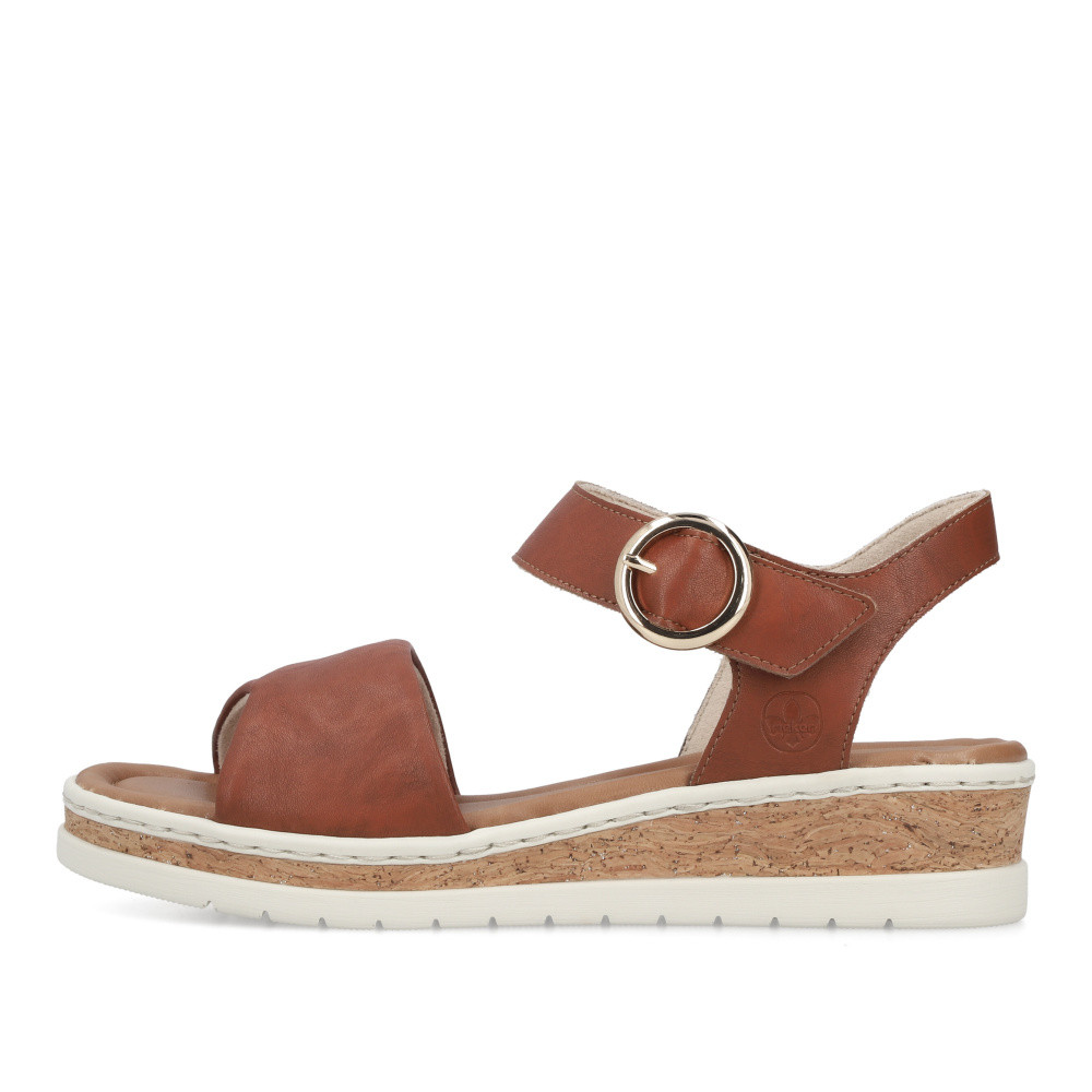 detail Dámské sandály RIEKER V4191-24 hnědá S6