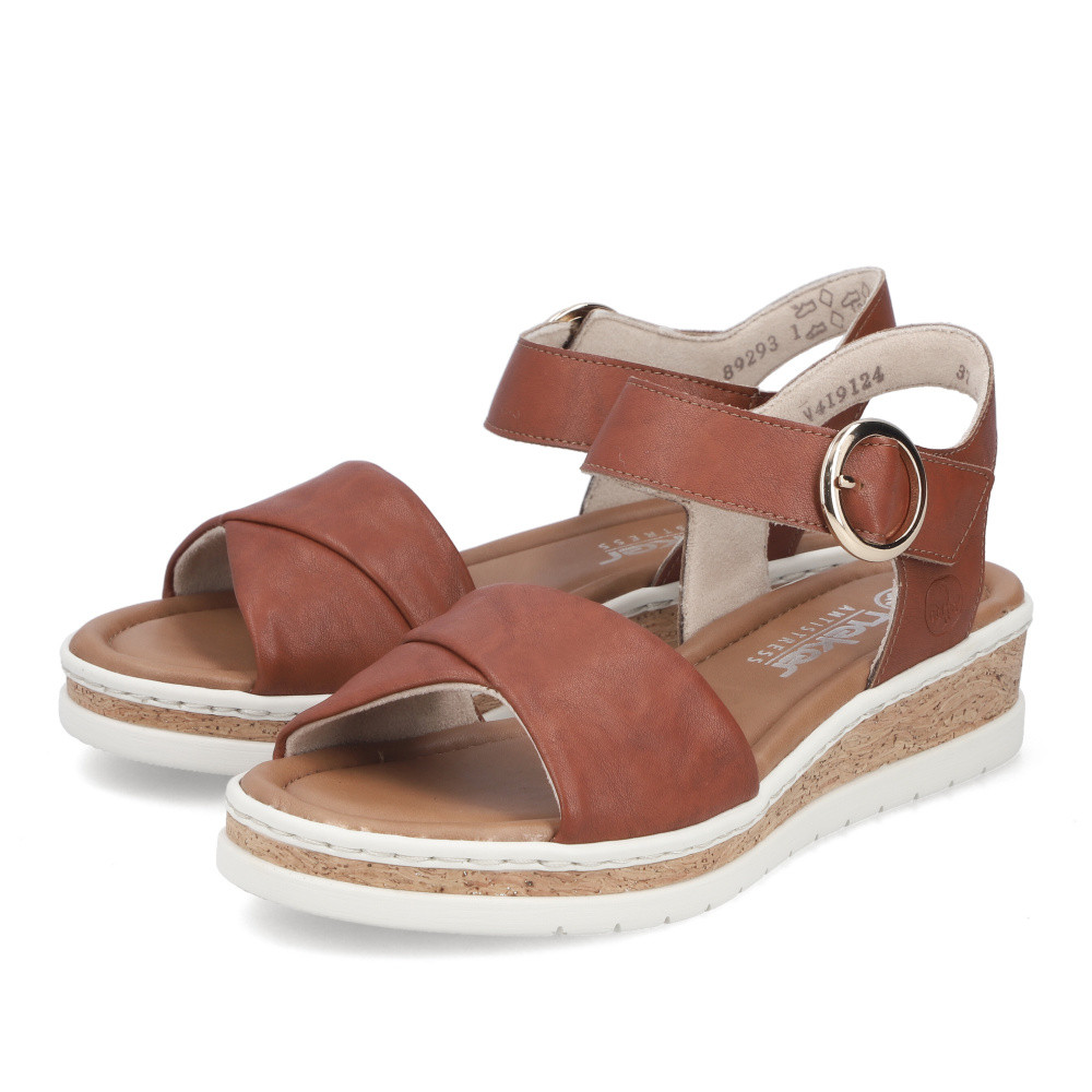 detail Dámské sandály RIEKER V4191-24 hnědá S6