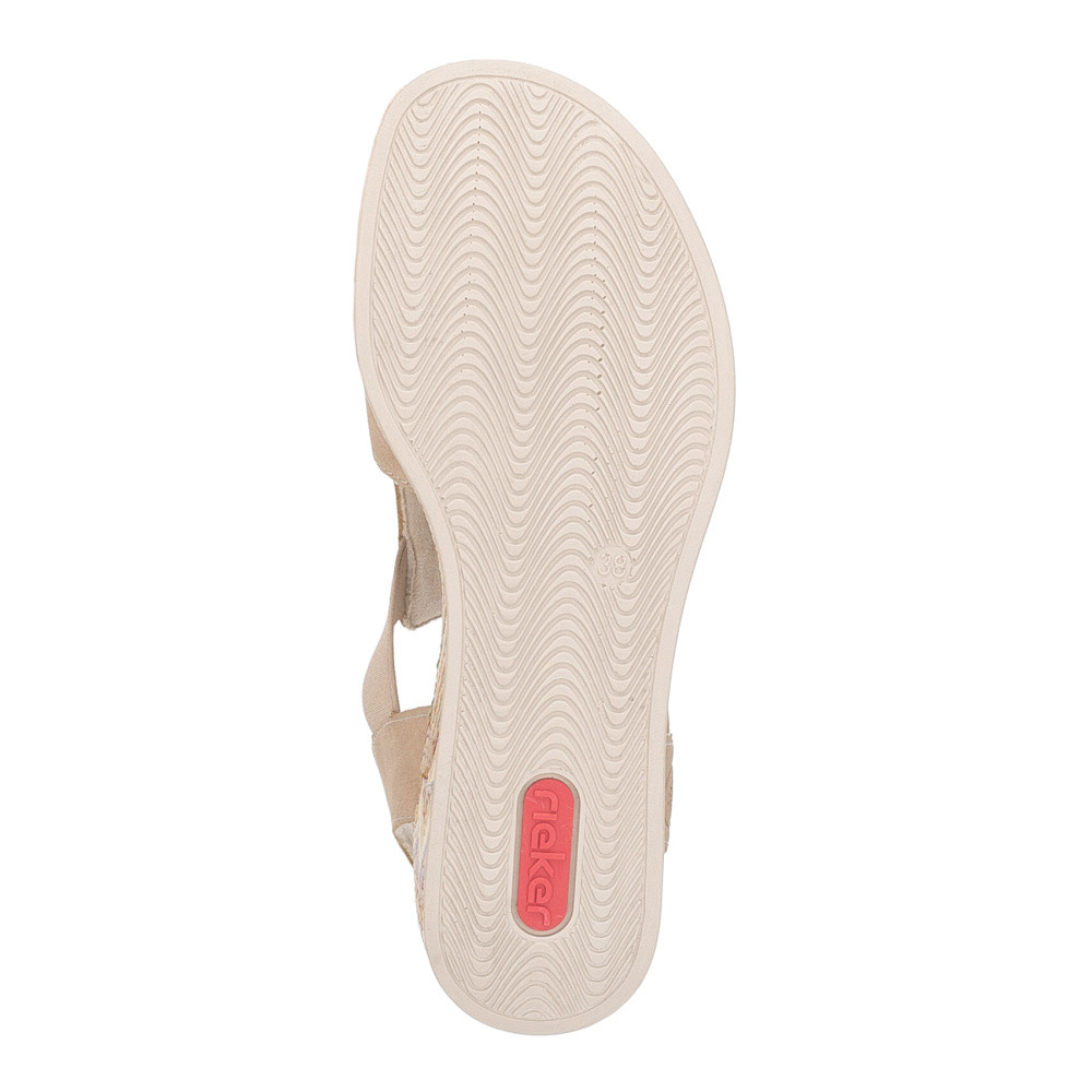 detail Dámské sandály RIEKER V4557-62 béžová S6