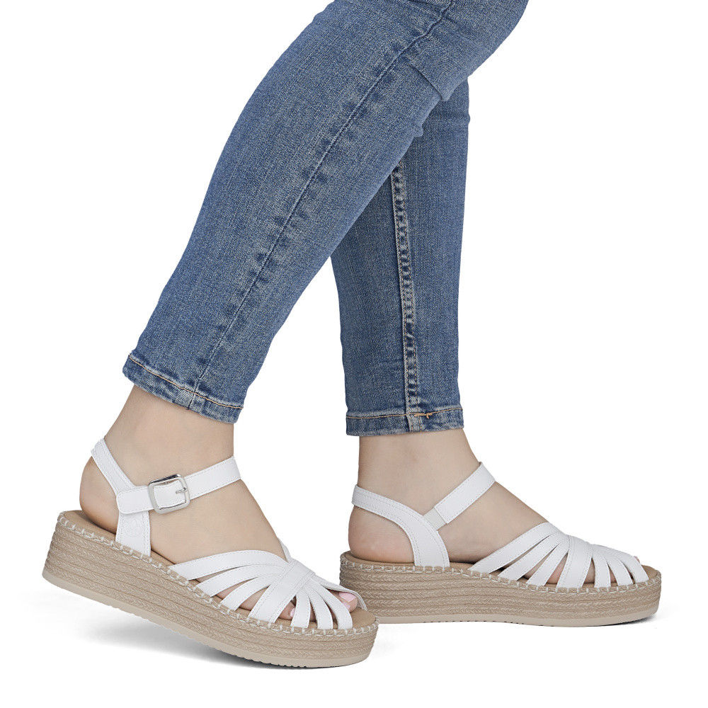 detail Dámské sandály RIEKER V4558-80 bílá S6