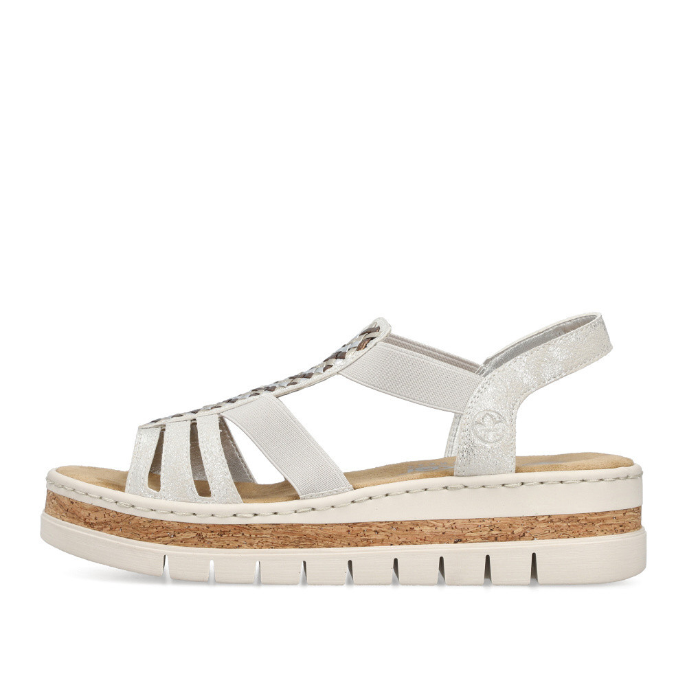 detail Dámské sandály RIEKER V4918-90 stříbrná S6