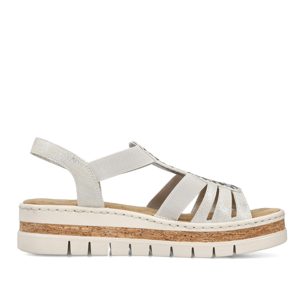 detail Dámské sandály RIEKER V4918-90 stříbrná S6