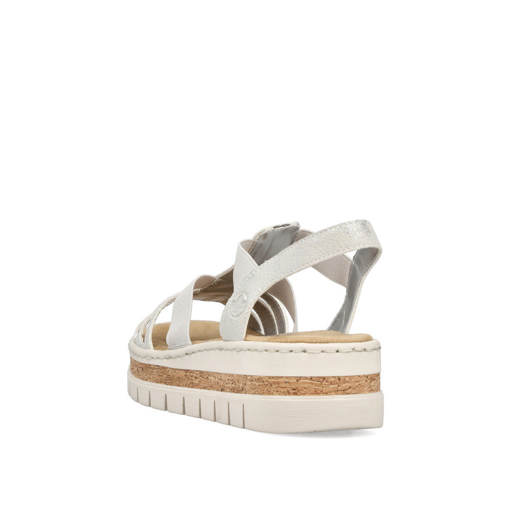 detail Dámské sandály RIEKER V4918-90 stříbrná S6