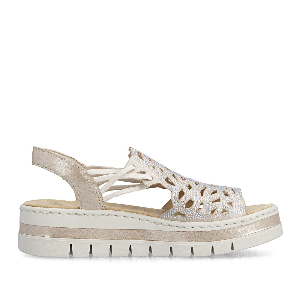 detail Dámské sandály RIEKER V4941-60 béžová S6