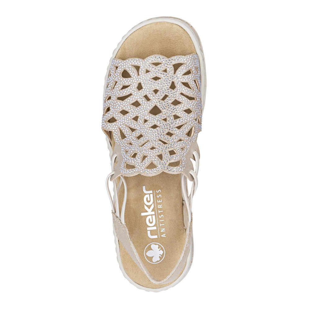 detail Dámské sandály RIEKER V4941-60 béžová S6