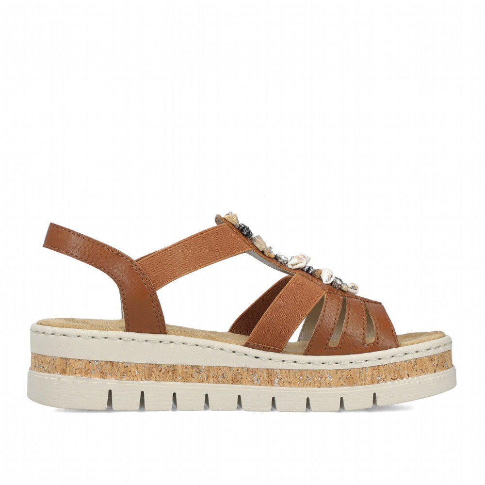 detail Dámské sandály RIEKER V4949-24 hnědá S6