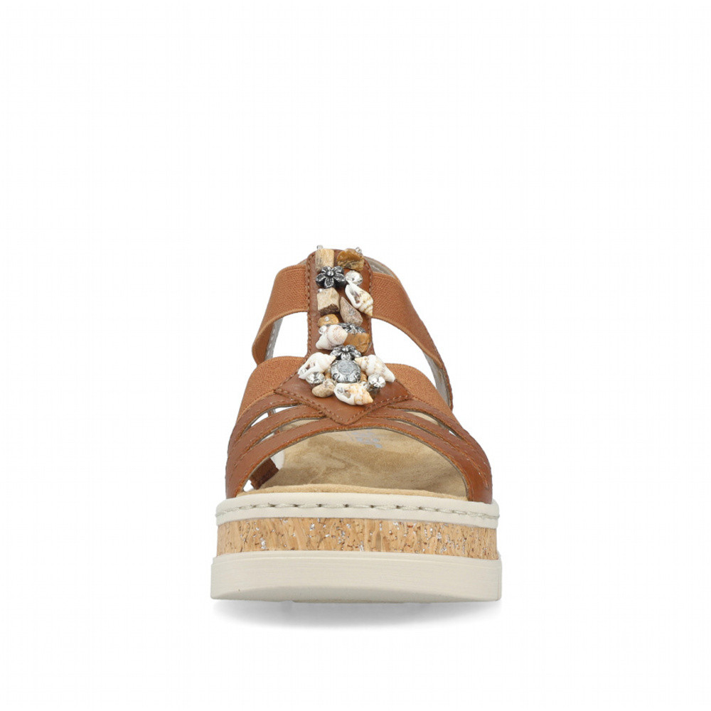 detail Dámské sandály RIEKER V4949-24 hnědá S6