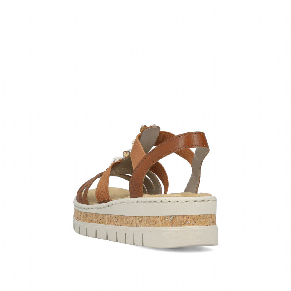 detail Dámské sandály RIEKER V4949-24 hnědá S6