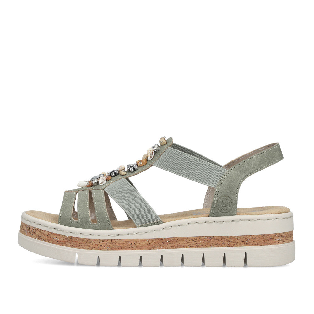 detail Dámske sandále RIEKER V4949-52 zelená S6