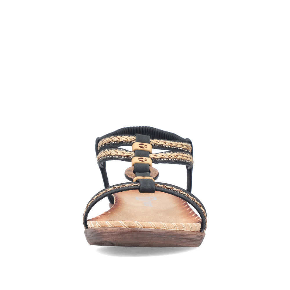 detail Dámské sandály RIEKER V7564-00 černá S6