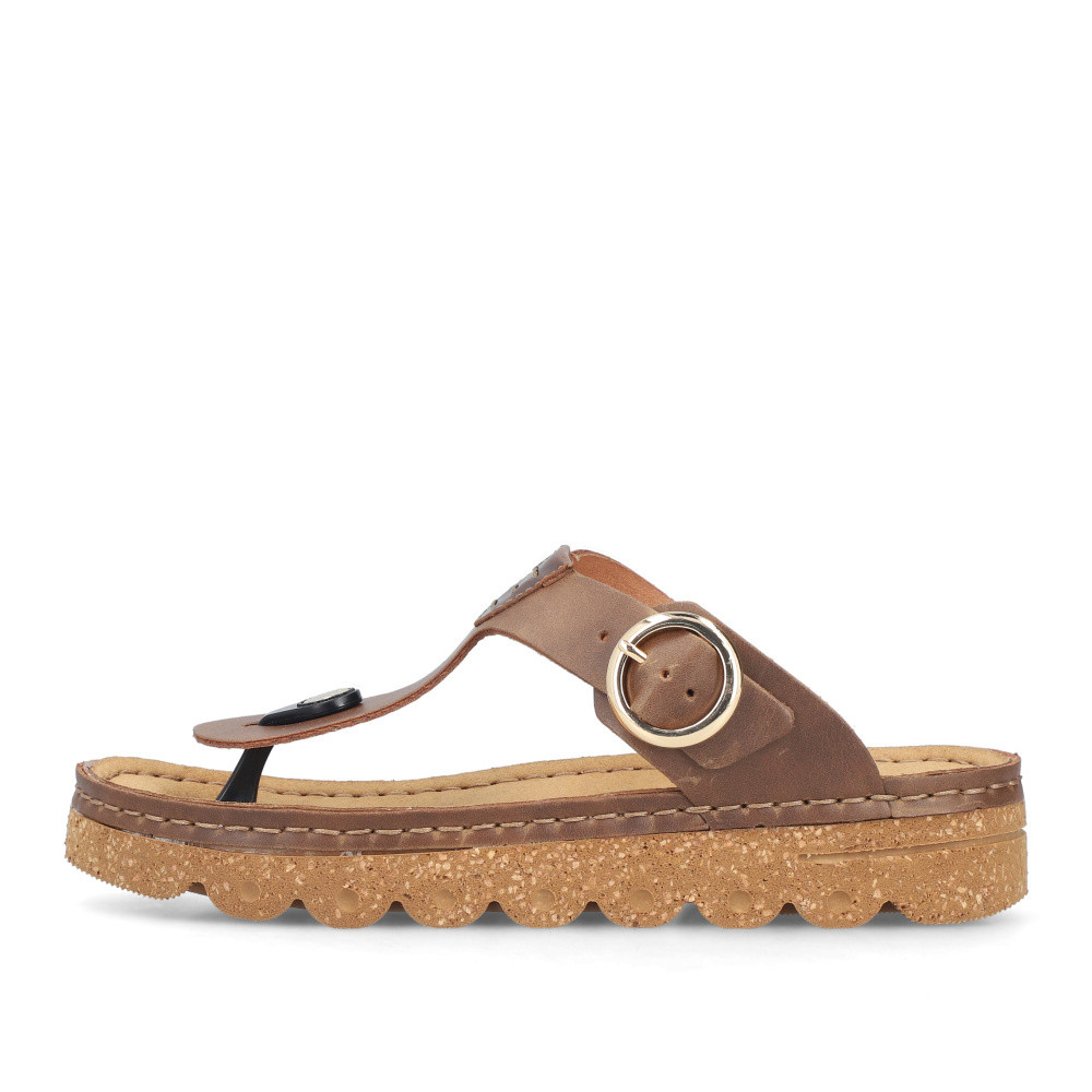 detail Dámské žabky RIEKER V8750-22 hnědá S6