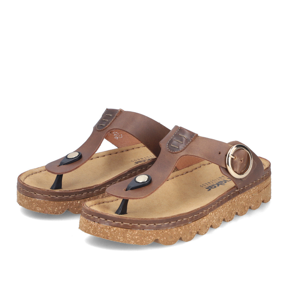 detail Dámské žabky RIEKER V8750-22 hnědá S6