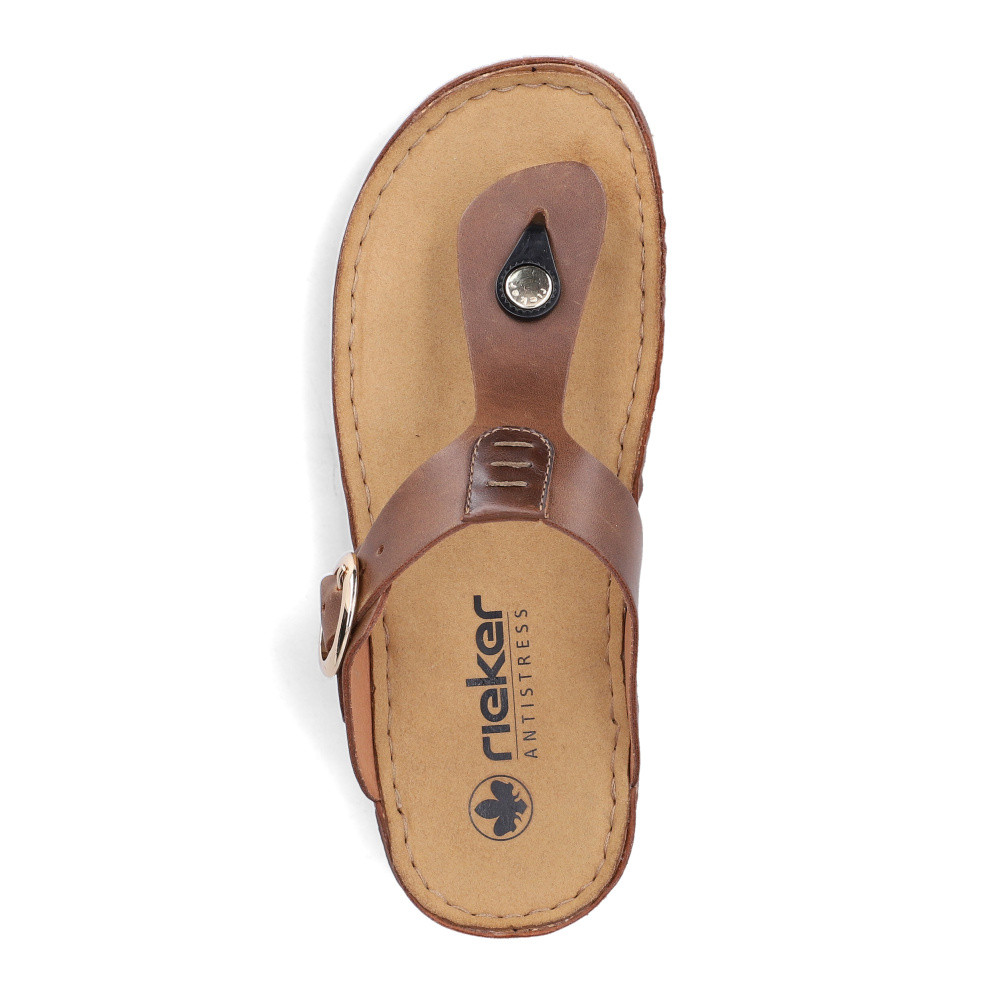 detail Dámské žabky RIEKER V8750-22 hnědá S6