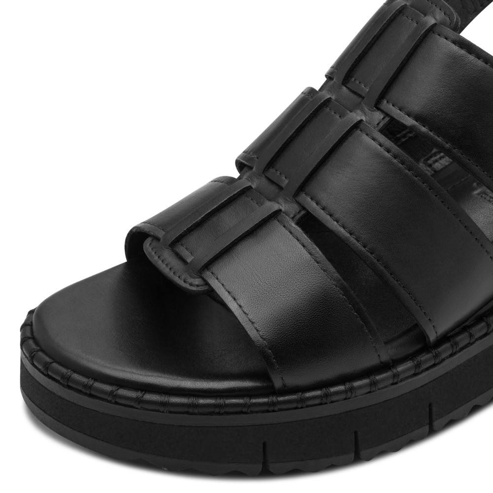 detail Dámské sandály TAMARIS 1-28243-46   BLACK LEATHER 003   F/S6