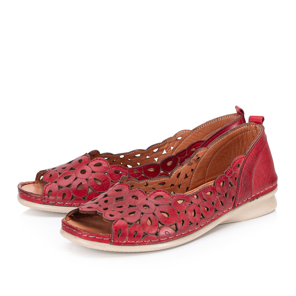 detail Dámské baleríny IBERIUS 5612-507 červená S6