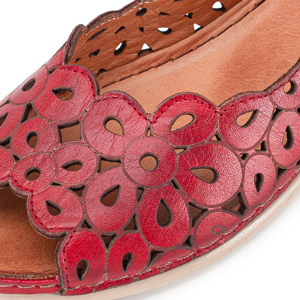 detail Dámské baleríny IBERIUS 5612-507 červená S6