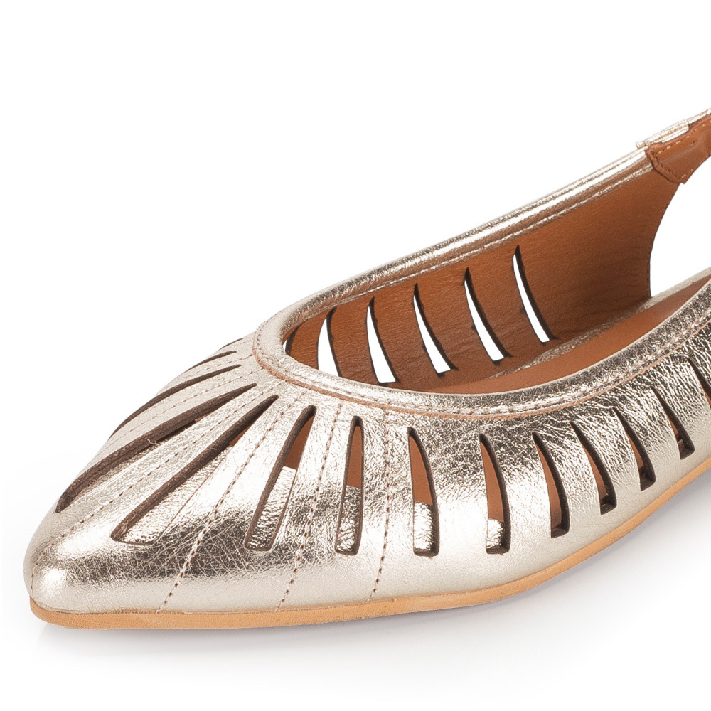 detail Dámské lodičky IBERIUS P291-611 zlatá S6