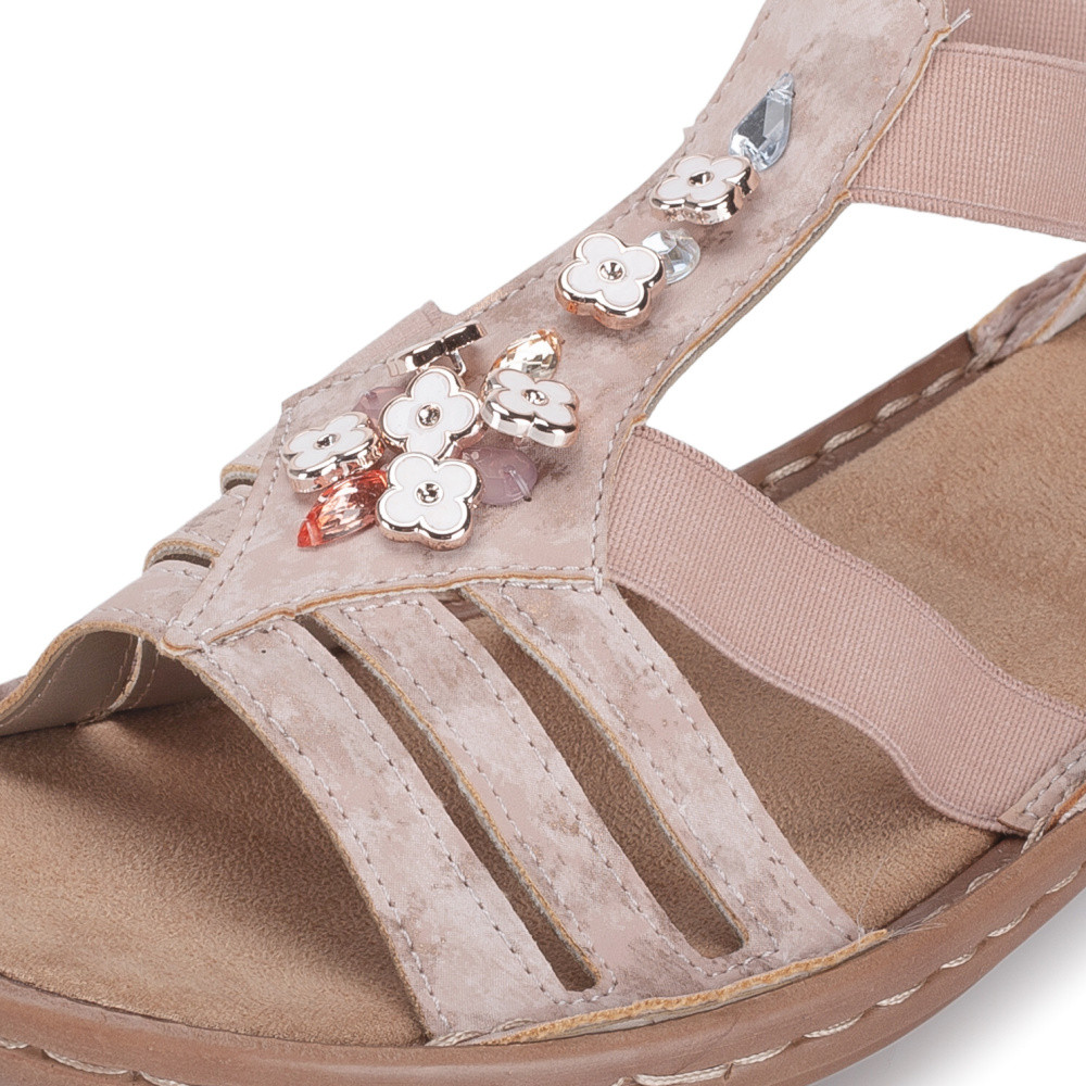 detail Dámské sandály RIEKER 60855-31 růžová S5